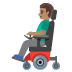 man in motorized wheelchair, medium skin tone